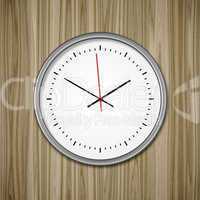 clock on wood