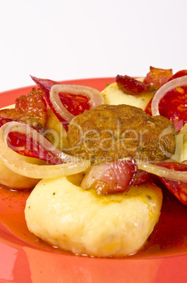 dumplings with burger