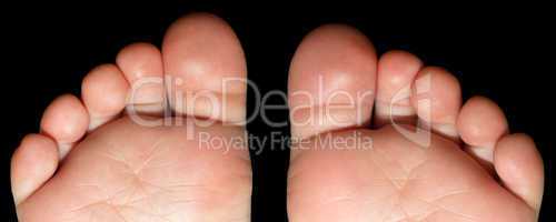 Child foot sole toe