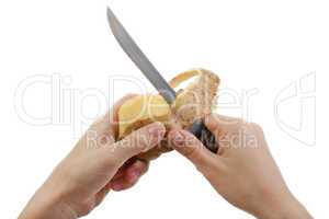 Potato knife peeling