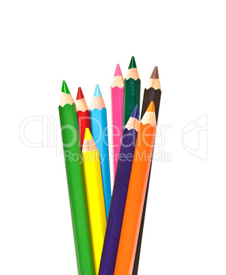 set of colored pencils