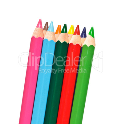 set of colored pencils