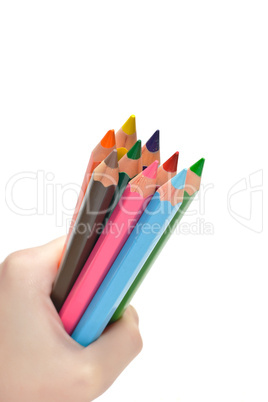 set of colored pencils