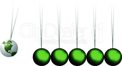 newtons cradle earth