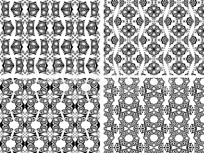 black and white seamless patterns 2
