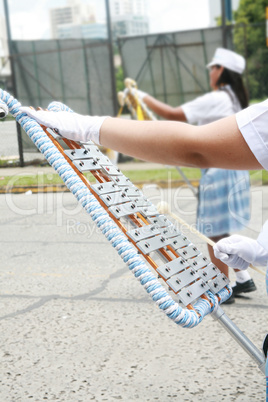 Parade using the bell lyra the music instrument you learned in h