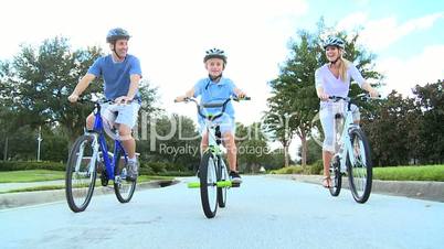 Family Healthy Cycling Fitness