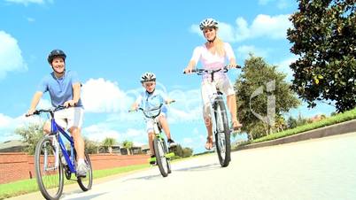 Family Healthy Cycling Fitness