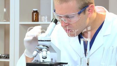Male Student Doctor in Research Laboratory
