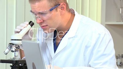 Male Student Doctor in Research Laboratory