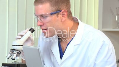 Male Student Doctor in Research Lab