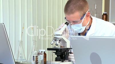 Medical Student in Laboratory