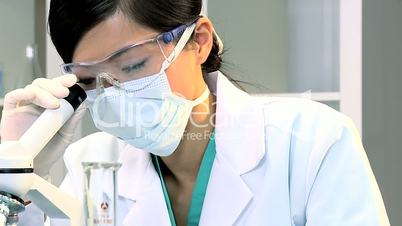 Asian Chinese Student Conducting Medical Research