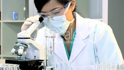 Student Laboratory Assistant in Close up