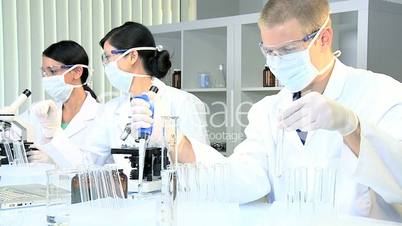 Student Doctors Working in Hospital Laboratory