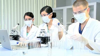 Student Doctors Studying in Hospital Laboratory