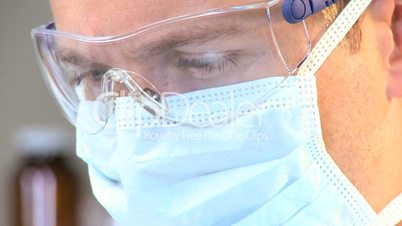 Close up Male Student Doctor in Mask