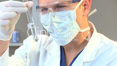 Male Student Doctor in Mask-Close up