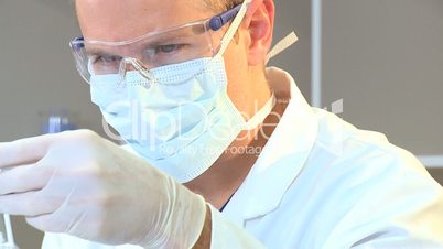 Close up Male Student Doctor in Mask