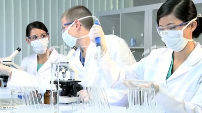 Research Assistants Working in Medical Laboratory