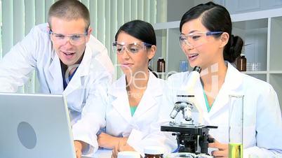 Male Doctor in Laboratory with Medical Students