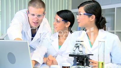Male Doctor in Laboratory with Medical Students