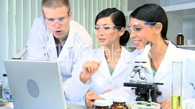 Doctor and Research Students in Laboratory