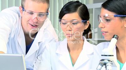 Male Doctor in Laboratory with Medical Students