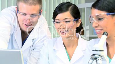 Doctor and Research Students in Laboratory