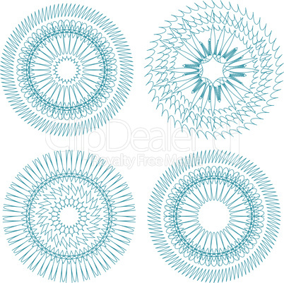 guilloche pattern that is used in currency and diplomas. Vector