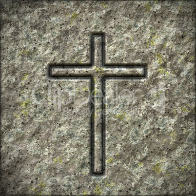 stone texture with a cross