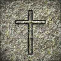stone texture with a cross