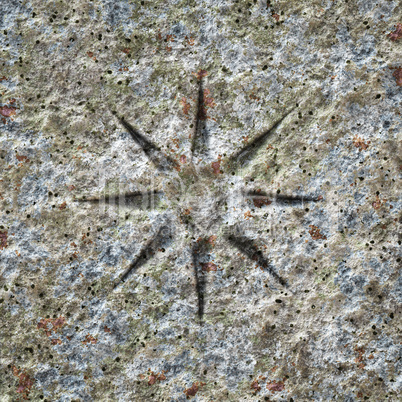 stone texture with a star