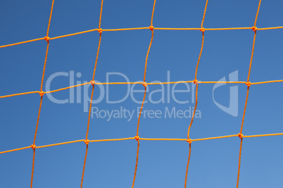 Soccer Goal Net Against Blue Sky