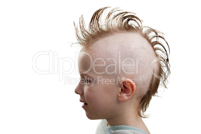 Punk hair child boy