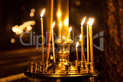 Church candle light