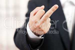 Middle finger gesture