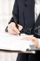 Pen writing business document