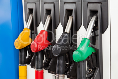 Gasoline station fuel pumps