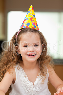 Girl with party hat