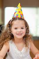 Girl with party hat