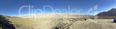 Panorama of a mountain valley