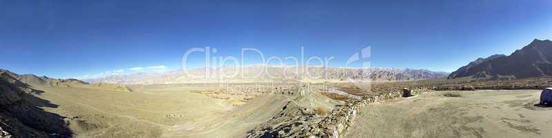 Panorama of a mountain valley