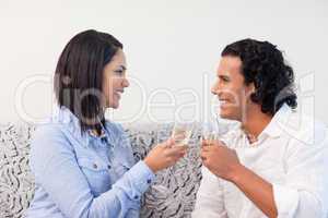 Couple drinking sparkling wine