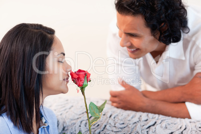 Man just gave his girlfriend a rose