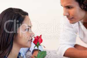 Male just gave his girlfriend a rose