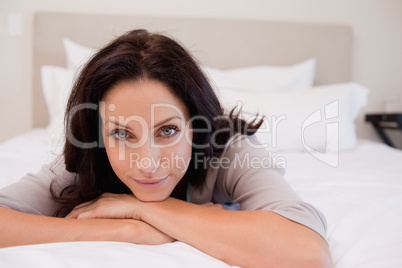 Woman relaxing on the bed