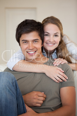 Portrait of a couple hugging