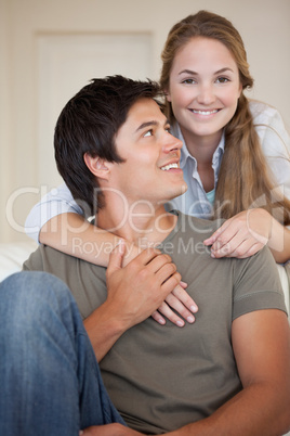 Portrait of a couple embracing each other