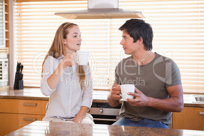 Couple having a cup of tea